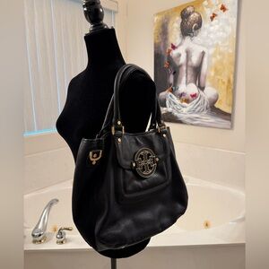 Black Leather Tote Bag…used